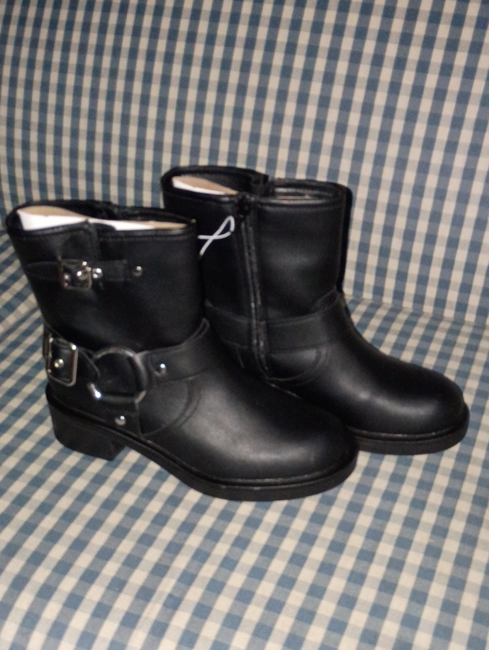 Black Women’s Mid-Calf Buckle Boots - Universal Thread